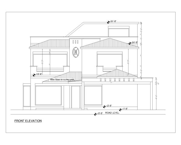 Multi-Story Residential Building & Villas 2D Elevation-51 Architectural drawings. CAD block in DWG format free download.