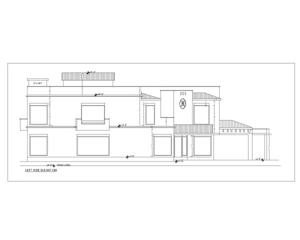 Multi-Story Residential Building & Villas 2D Elevation-52 Architectural drawings. CAD block in DWG format free download.