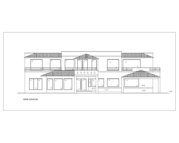 Multi-Story Residential Building & Villas 2D Elevation-61 Architectural drawings. CAD block in DWG format free download.