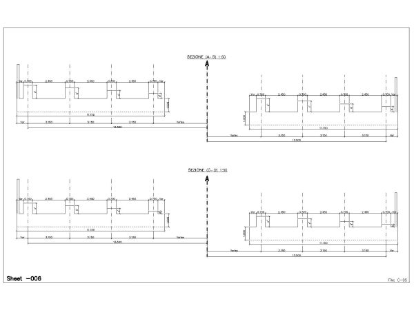 Free AutoCAD Editable Drawing of Multi Span Bridge Shop Drawings for Italy OP_ 6