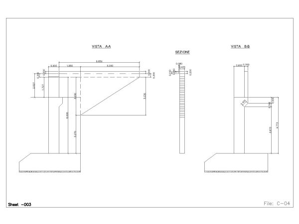 Free AutoCAD Editable Drawing of Multi Span Bridge Shop Drawings for Italy OP_ 9