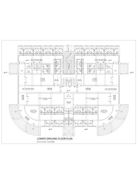 Multi Story Building Lower Ground Floor Plan CAD Block DWG AutoCAD Editable Drawing (Free Download)