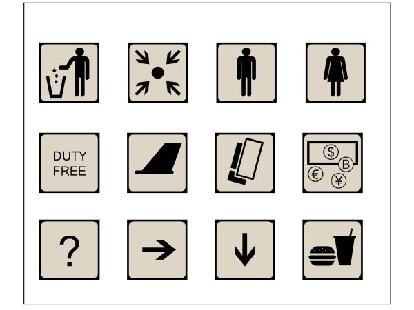Navigation icons (Signs & Symbols) for Airports-4. CAD block in DWG format free download.