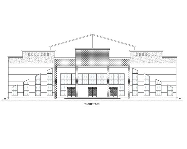 Free AutoCAD 2D New Church Design Detailed Elevation-D