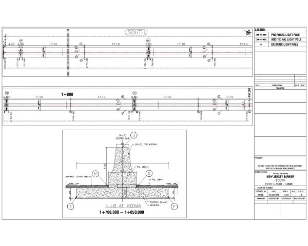 NEW JERSEY BARRIERS (SOUTH) Additional Final CAD Block DWG AutoCAD Editable Drawing (Free Download)