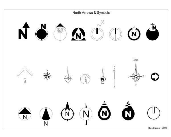 North Aero Symbols-1 for AutoCAD Drawings CAD Block DWG AutoCAD Editable Drawing (Free Download)