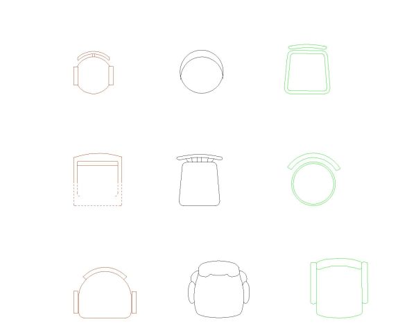Free AutoCAD 2D Detailed Drawing for Meeting Room Chairs with Tables-15
