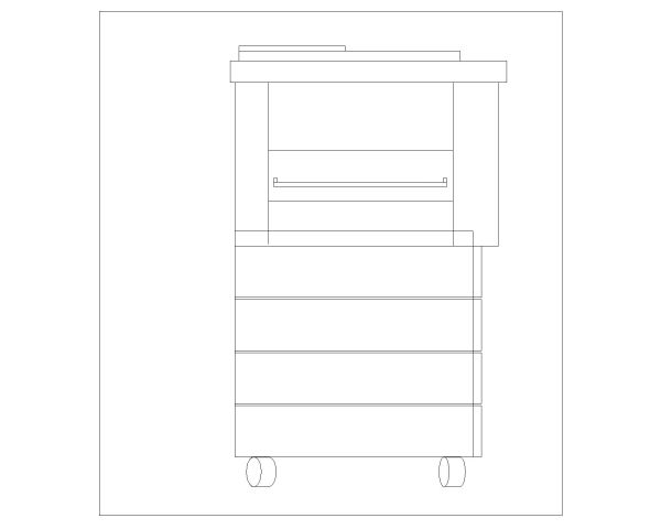 Free AutoCAD 2D Editable Drawings for Office Accessories & Compliances - 14