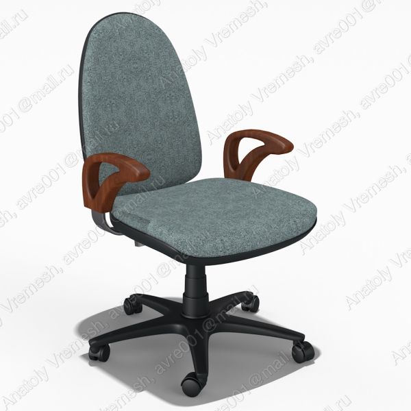 Free AutoCAD Editable Drawings for Office chair 3D Model - 1 