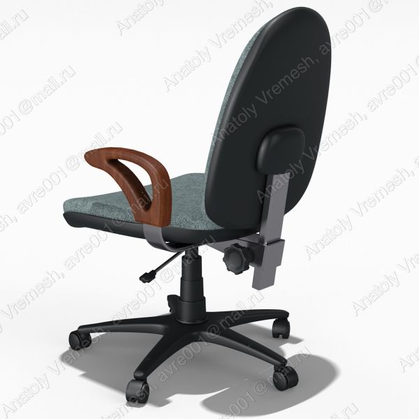 Free AutoCAD Editable Drawings for Office chair 3D Model - 2