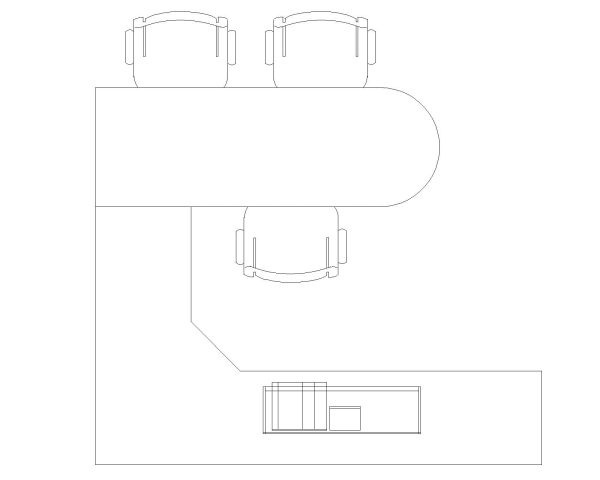 Free AutoCAD 2D Editable Drawings for Office Furniture 26 - 13