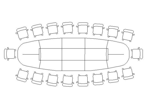 Free AutoCAD 2D Editable Drawings for Office Furniture 26 - 20