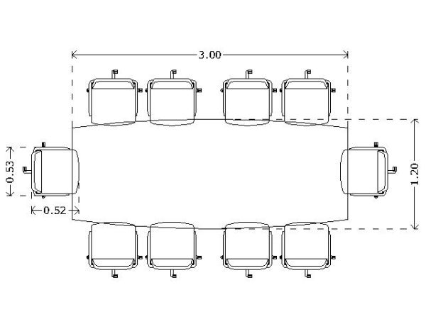 Free AutoCAD 2D Editable Drawings for Office Furniture 26 - 23
