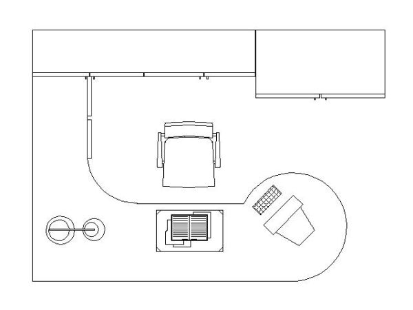 Free AutoCAD 2D Editable Drawings for Office Furniture 26 - 25