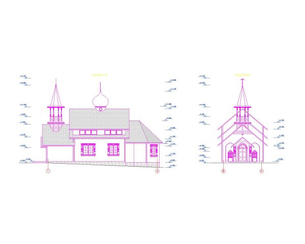 Free AutoCAD 2D Orthodox Church Complete Drawings-001