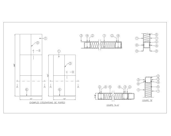 Over-Sized Steel Frame Doors Sections CAD Block DWG AutoCAD Editable Drawing (Free Download)