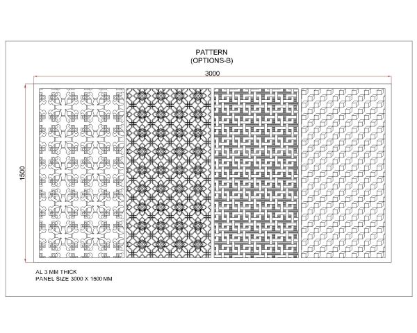 Panel Pattern Style-1 CAD Block DWG AutoCAD Editable Drawing (Free Download)