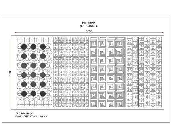 Panel Pattern Style-2 CAD Block DWG AutoCAD Editable Drawing (Free Download)
