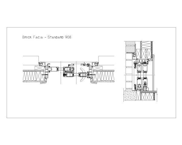 Free AutoCAD 2D Editable Drawings for Patio Door Brick Facia- 1