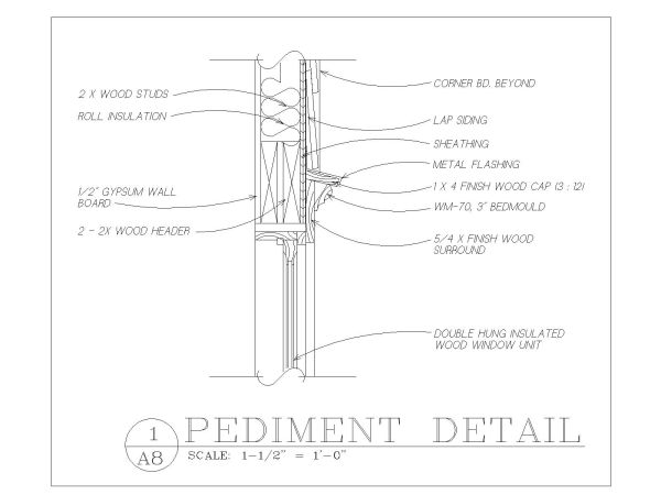 Pediment Details CAD Block DWG AutoCAD Editable Drawing (Free Download)