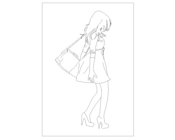 People Symbols Girls-12 CAD Block DWG AutoCAD Editable Drawing (Free Download)