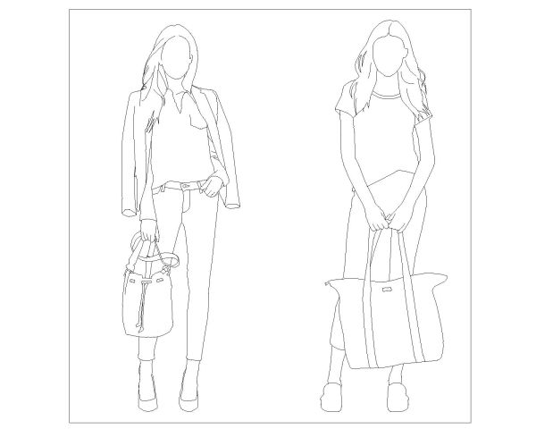People Symbols Girls-13 CAD Block DWG AutoCAD Editable Drawing (Free Download)