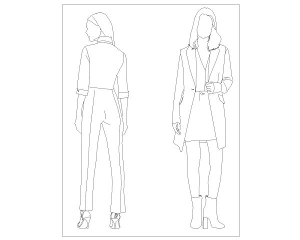 People Symbols Girls-19 CAD Block DWG AutoCAD Editable Drawing (Free Download)