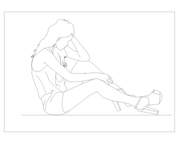 People Symbols Girls-23 CAD Block DWG AutoCAD Editable Drawing (Free Download)