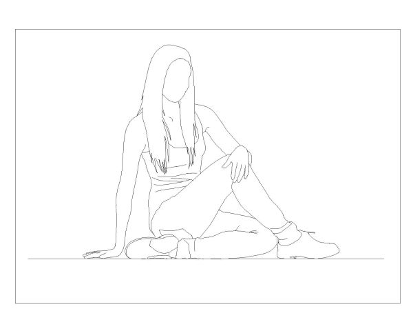 People Symbols Girls-24 CAD Block DWG AutoCAD Editable Drawing (Free Download)