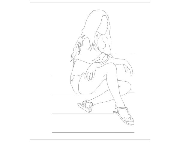 People Symbols Girls-26 CAD Block DWG AutoCAD Editable Drawing (Free Download)