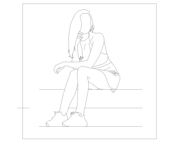People Symbols Girls-28 CAD Block DWG AutoCAD Editable Drawing (Free Download)