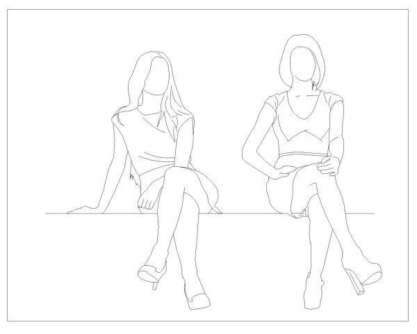 People Symbols Girls-4 CAD Block DWG AutoCAD Editable Drawing (Free Download)