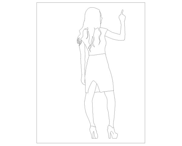 People Symbols Girls-9 CAD Block DWG AutoCAD Editable Drawing (Free Download)