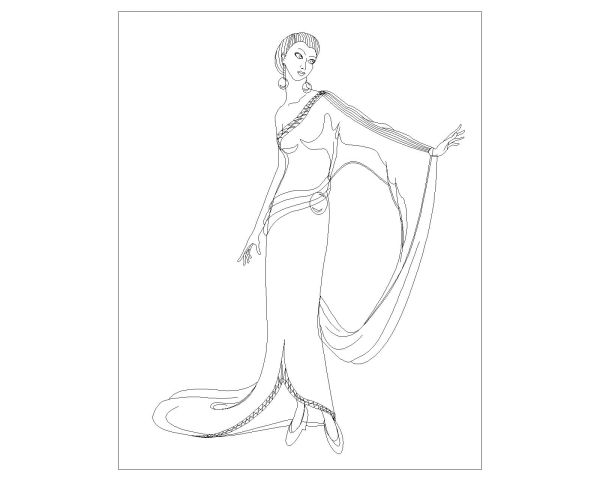 People in National Dress & icons-10 for Architectural drawings. CAD block in DWG format free download.