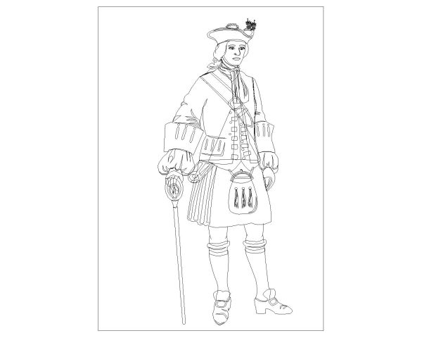 People in National Dress & icons-1 for Architectural drawings. CAD block in DWG format free download.