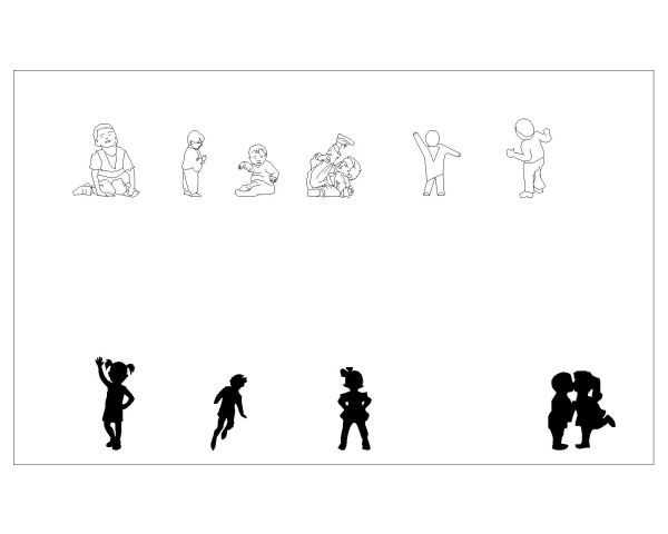 People Symbols Mixed-9 CAD Block DWG AutoCAD Editable Drawing (Free Download)