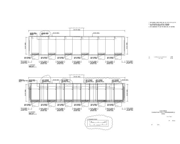 Pier Foundation & Pile caps Architectural & Structural Details-2. CAD block in DWG format free download.