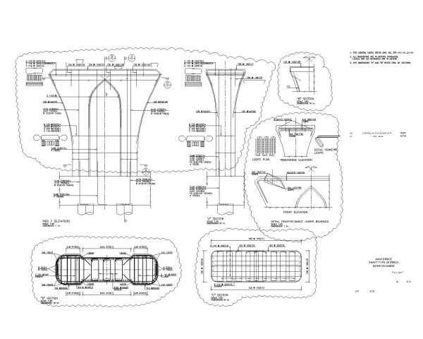 Pier Shaft reinforcement type-3A  CAD Block DWG AutoCAD Editable Drawing (Free Download)