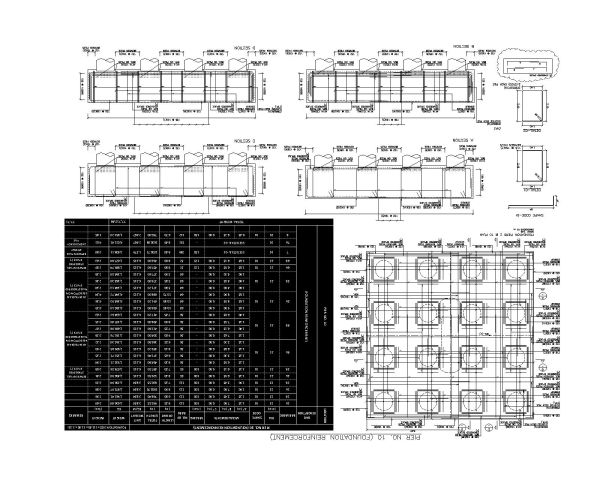 Pile Cap Reinforcement Detail-1 CAD Block DWG AutoCAD Editable Drawing (Free Download)