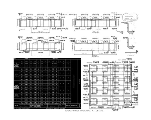 Pile Cap Reinforcement Option-02 Structural Details-2. CAD block in DWG format free download.