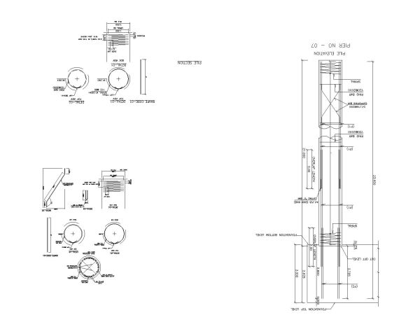 Pile Reinforcement with Spiral Rings Detail-1. CAD block in DWG format free download.