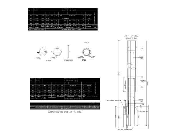 Pile Reinforcement with Spiral Rings-2 CAD Block DWG AutoCAD Editable Drawing (Free Download)