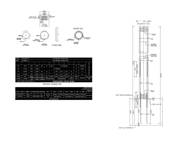 Pile Reinforcement with Spiral Rings Detail-4. CAD block in DWG format free download.