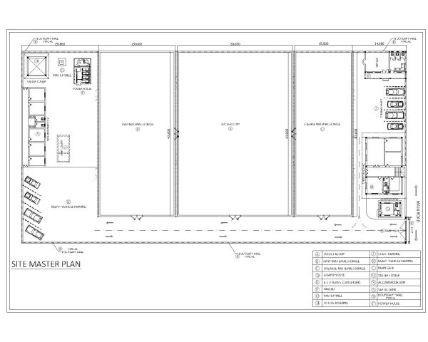PINEAPPLE JUICE FACTORY MASTER PLAN. CAD block in DWG format free download.