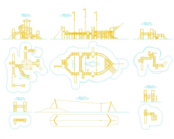 Playground Theme Play-Model Architectural Drawing. CAD block in DWG format free download.
