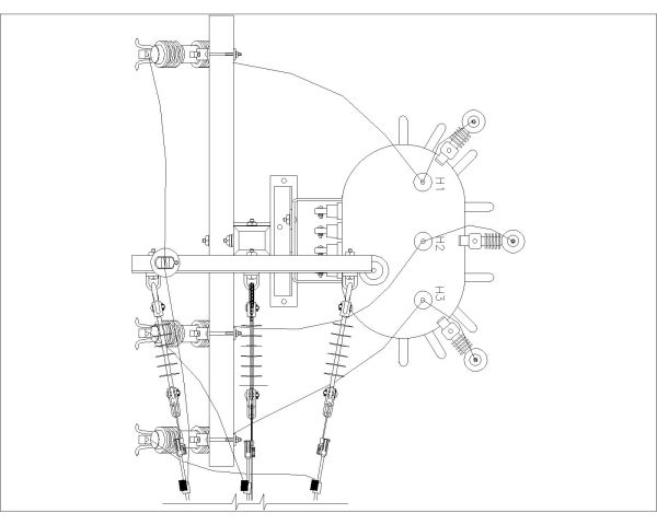 Free AutoCAD 2D Editable Drawings for Pole-mounted transformer