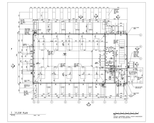 Power Plant Building Floor Plan Architectural & structural drawings. CAD block in DWG format free download.