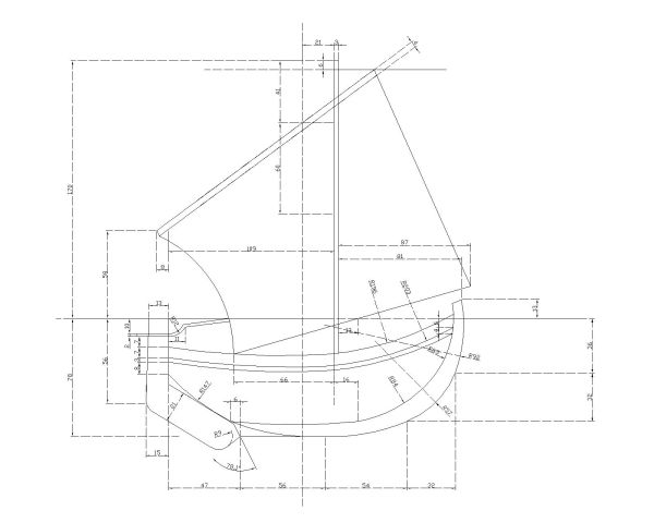 Free AutoCAD 2D Editable Drawings for Practice exercise on how to draw a boat in CAD
