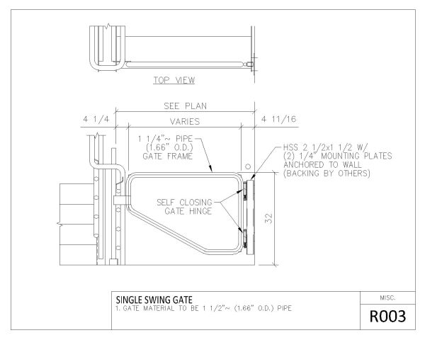 Picket Rail R-400 Series Sectional Detail-10 architectural drawings. CAD block in DWG format free download.