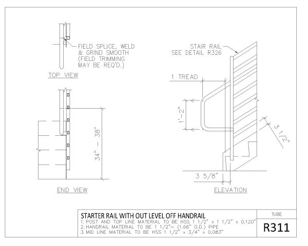 R-300 Series Tube Rail Sectional Details-1 architectural drawings. CAD block in DWG format free download.